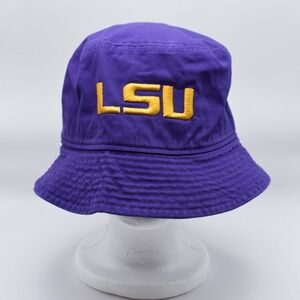 Nike LSU Tigers Cotton Apex Bucket Hat Cap Men's Size Large Purple Yellow NWT